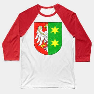 Lubusz Voivodeship / Retro Style Faded Flag Design Baseball T-Shirt